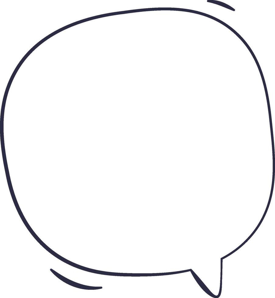 Hand-Drawn Speech Bubble Frame vector