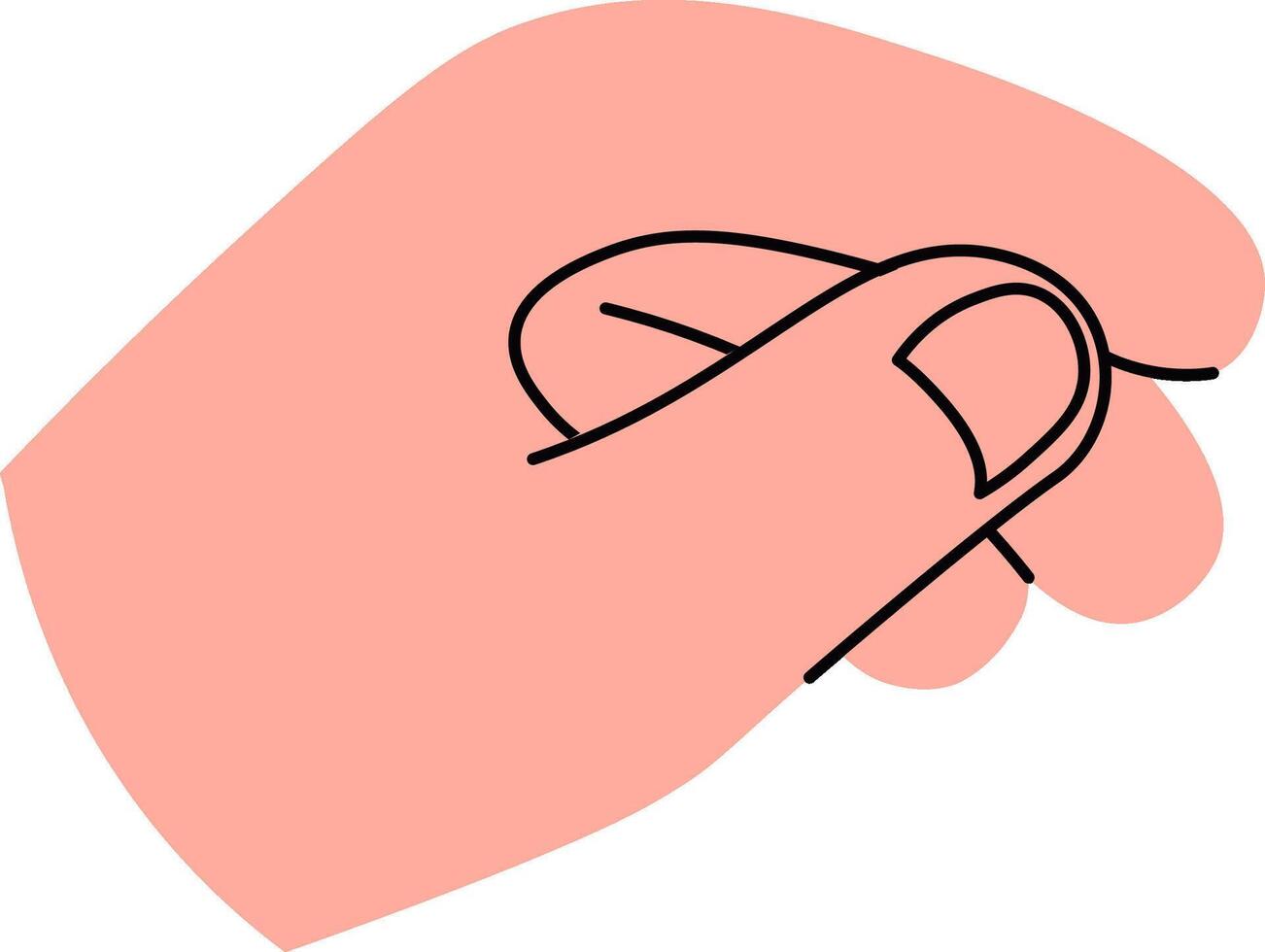 Minimalist Hand Gesture Illustration vector