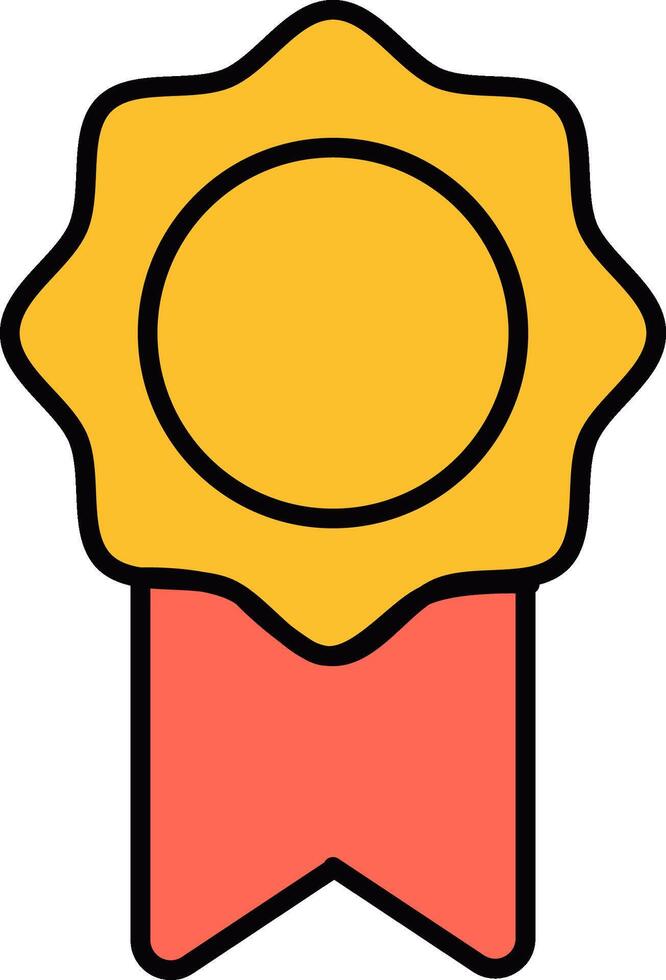 Award Ribbon with Star Shape vector