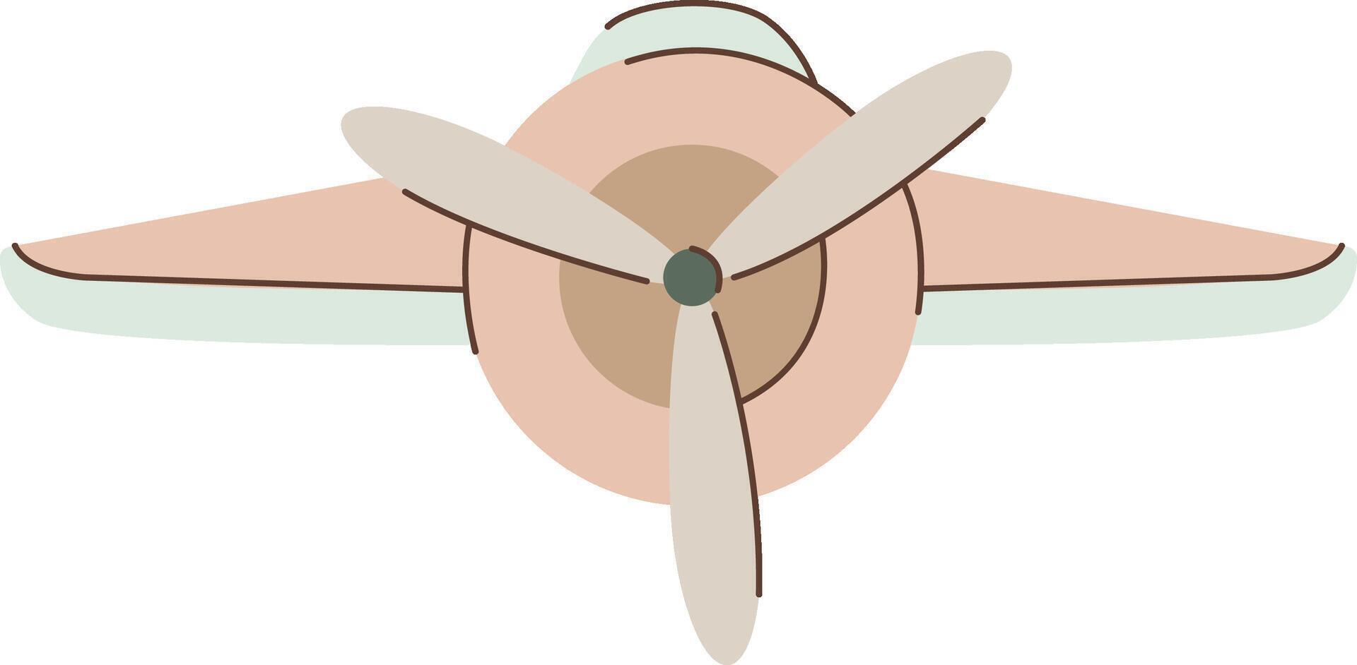 Retro Airplane Cartoon Style vector