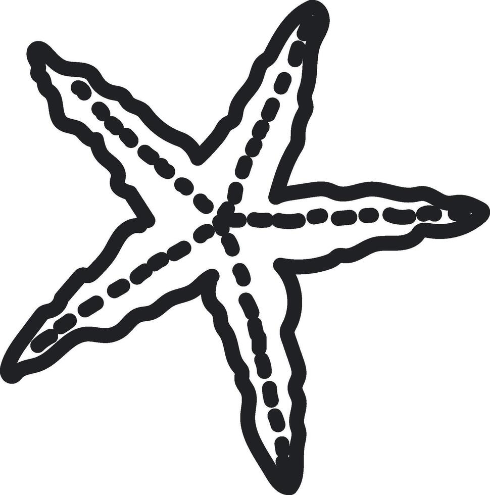Hand-drawn Starfish Sketch vector