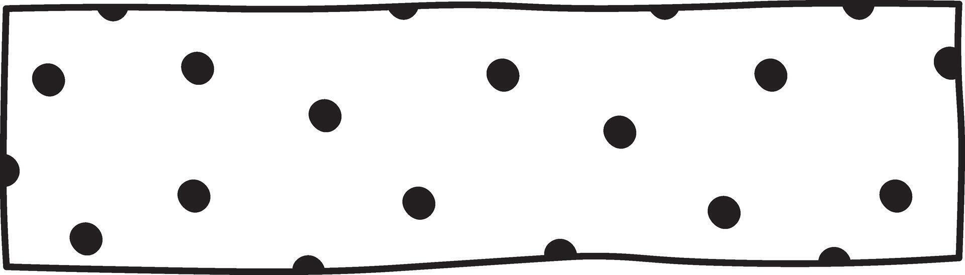 Polka Dot Pattern Washi Tape Doodle vector