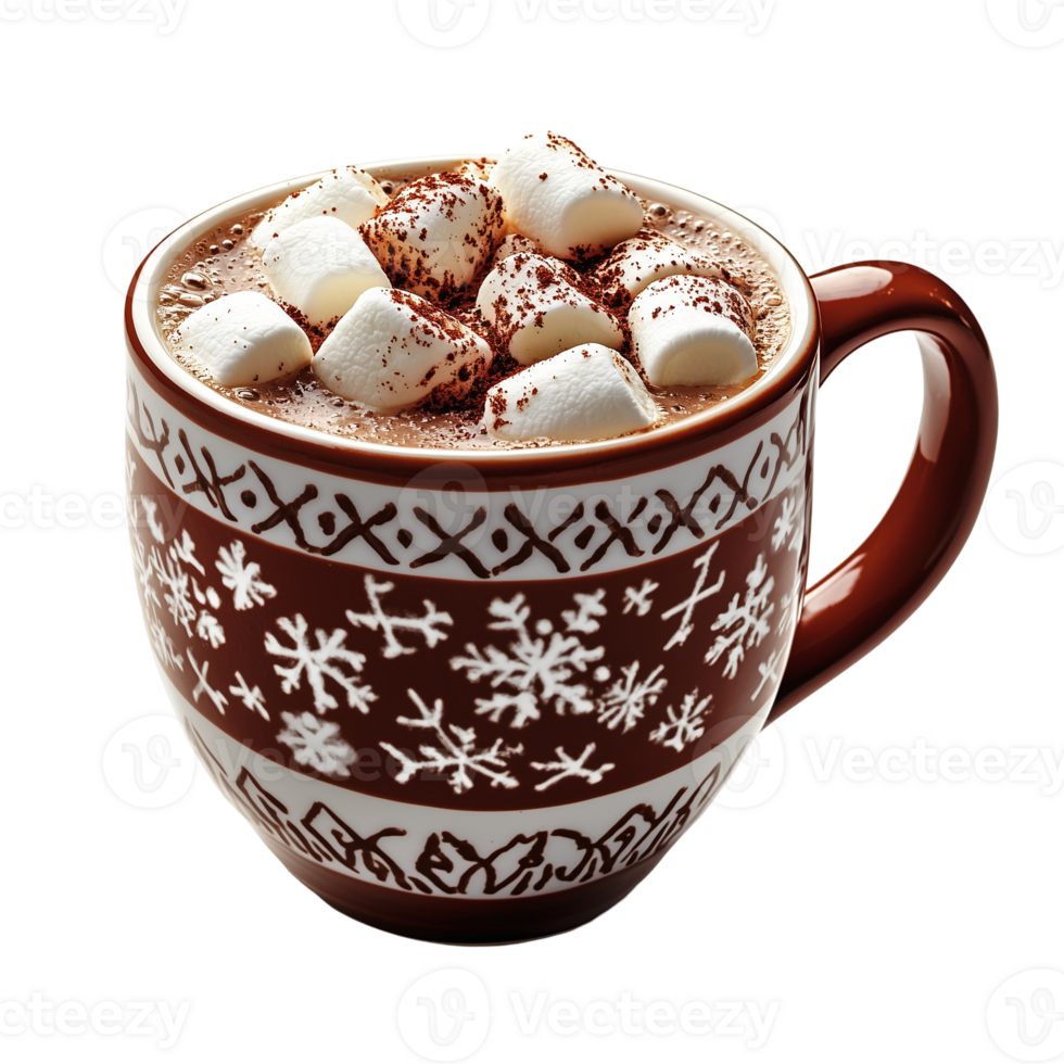 Warm Cozy Hot Chocolate Marshmallows Winter Mug cup food cocoa drink png