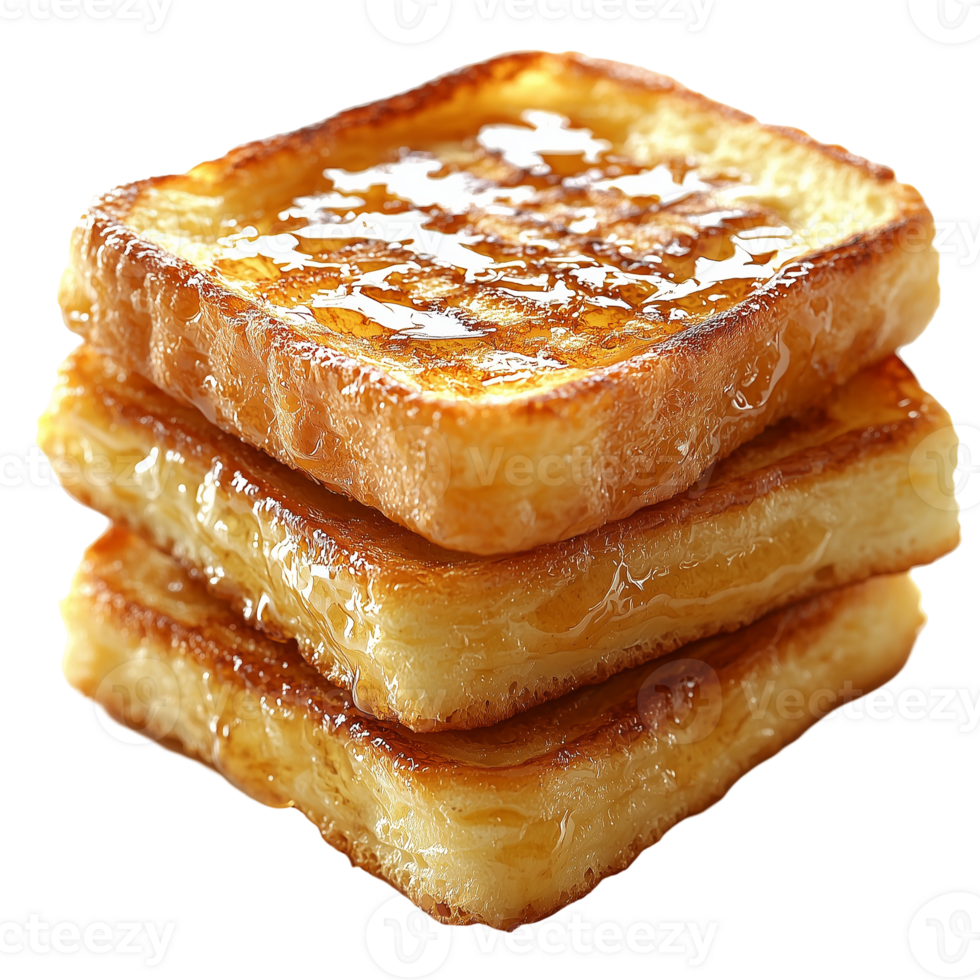 Delicious Golden French Toast Stack Honey Drizzle eat food cafe meal png