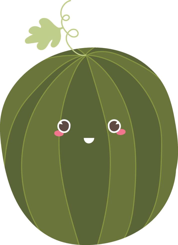 Happy Watermelon Character Cartoon vector