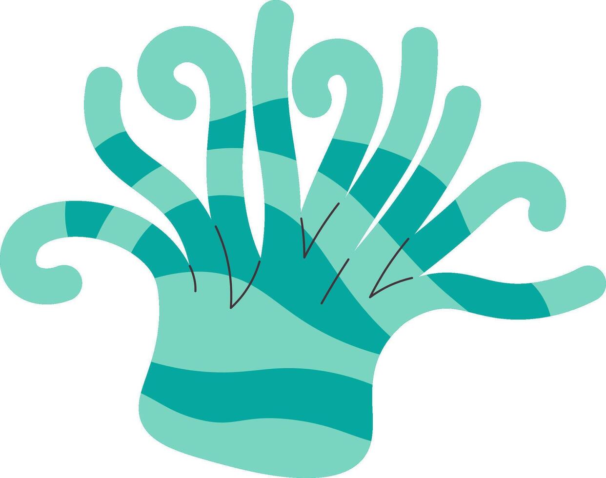 Abstract Seaweed with Wavy Shape vector