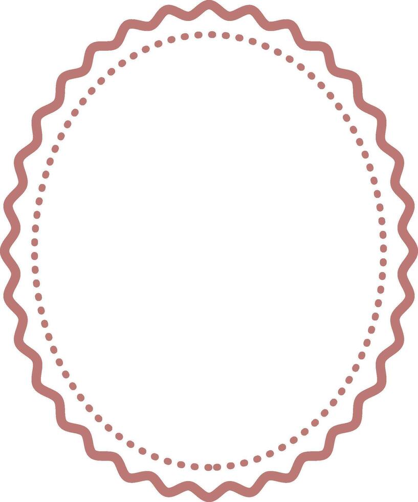 Oval Frame Border Badge vector