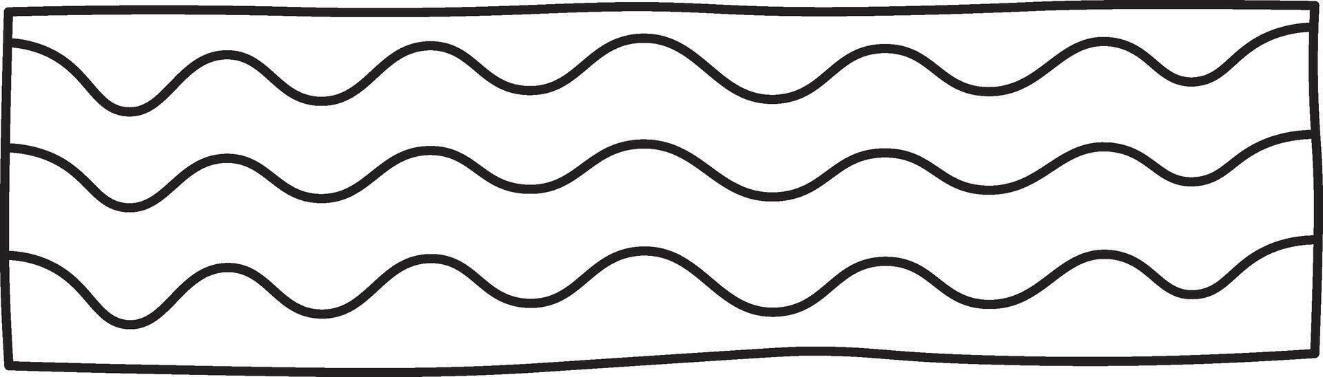 Wavy Line Pattern Washi Tape Doodle vector