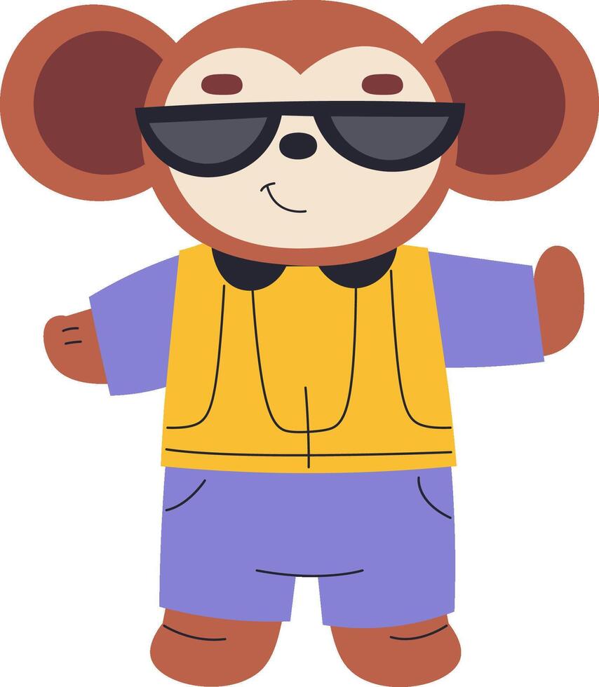 Cool Monkey in Outfit vector
