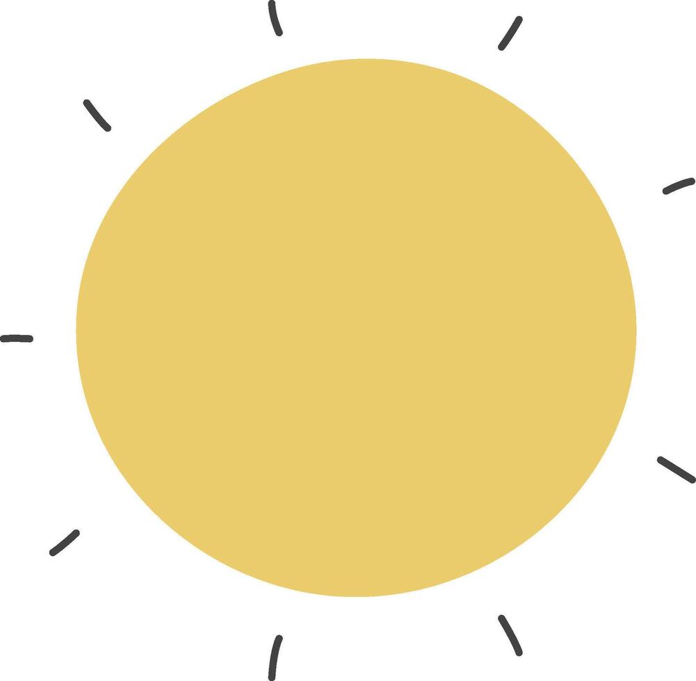 Sunny Circle Minimalist Icon vector
