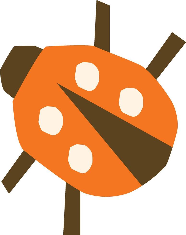 Ladybug Insect Paper Cut vector