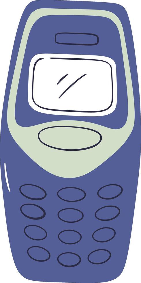 Retro Cell Phone Cartoon Element vector