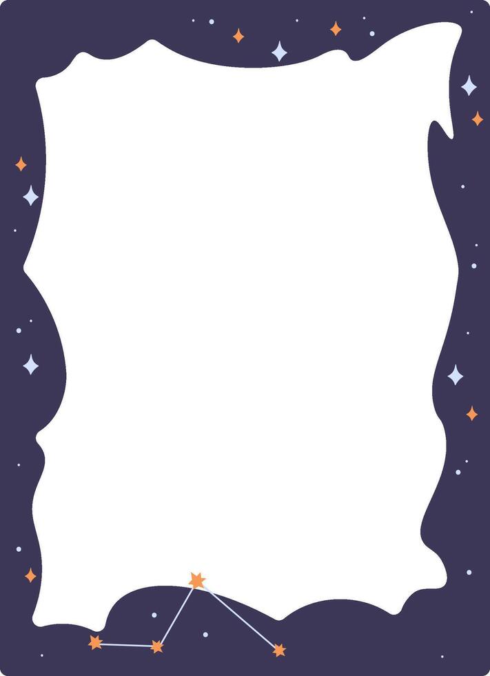 Starry Night Sky Frame Border vector