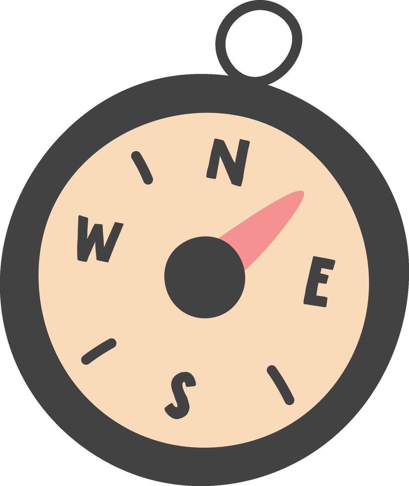 Flat Compass Rose vector