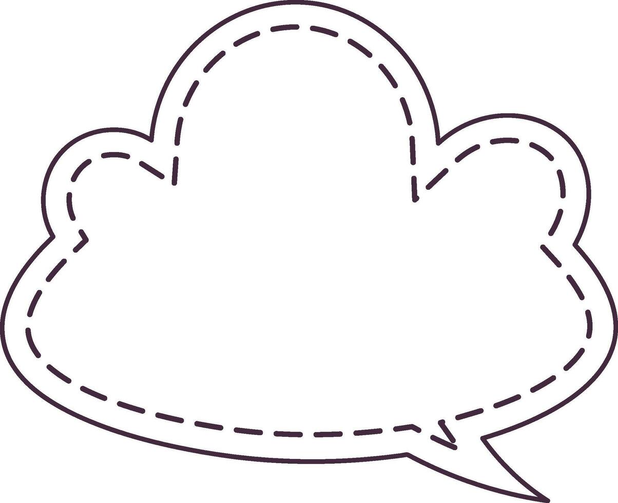 Cloud Shaped Speech Bubble vector