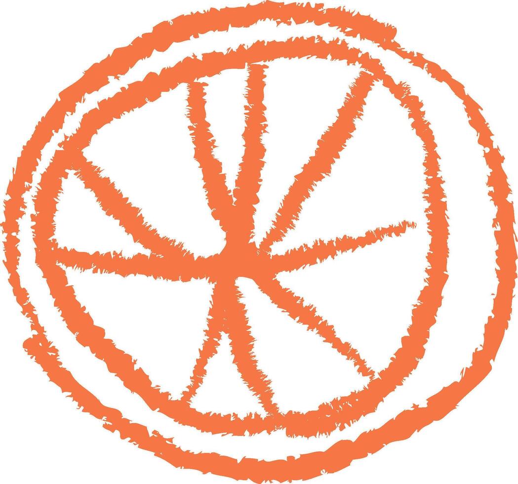 Hand-Drawn Citrus Fruit Slice vector