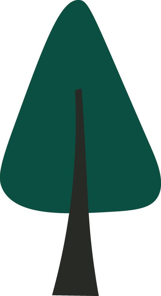 Hand Drawn Tree Flat Icon vector