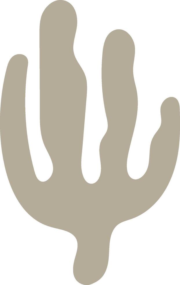 Minimalist Cactus Silhouette vector