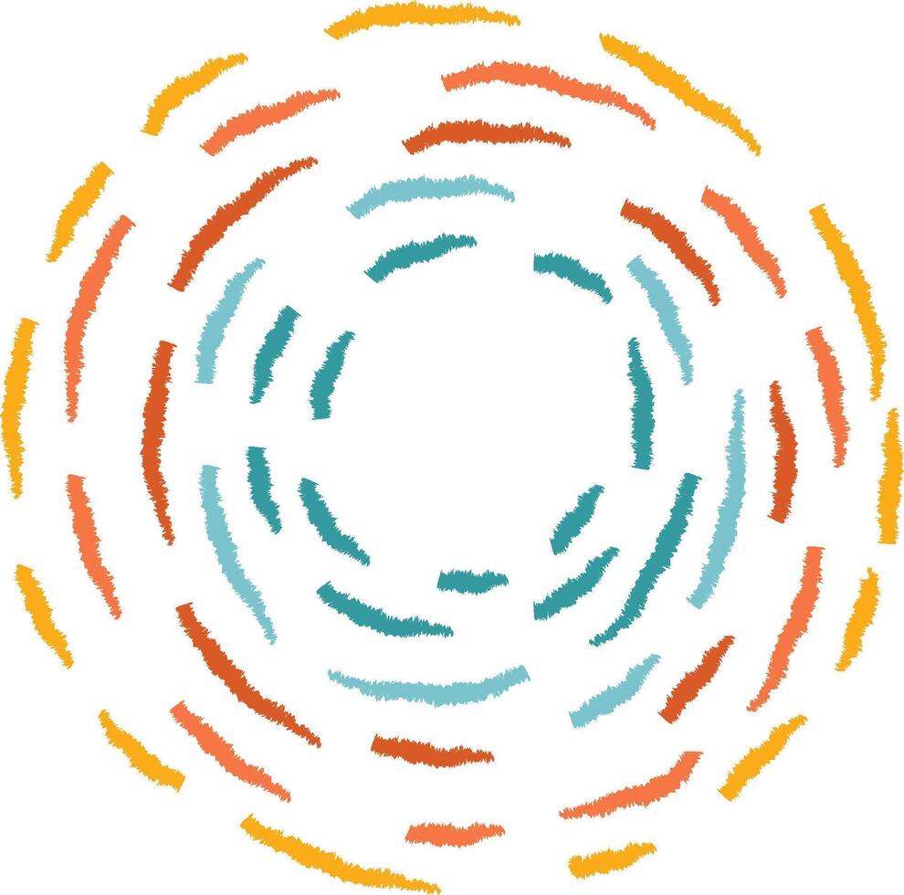 Crayon Circular Strokes Pattern vector