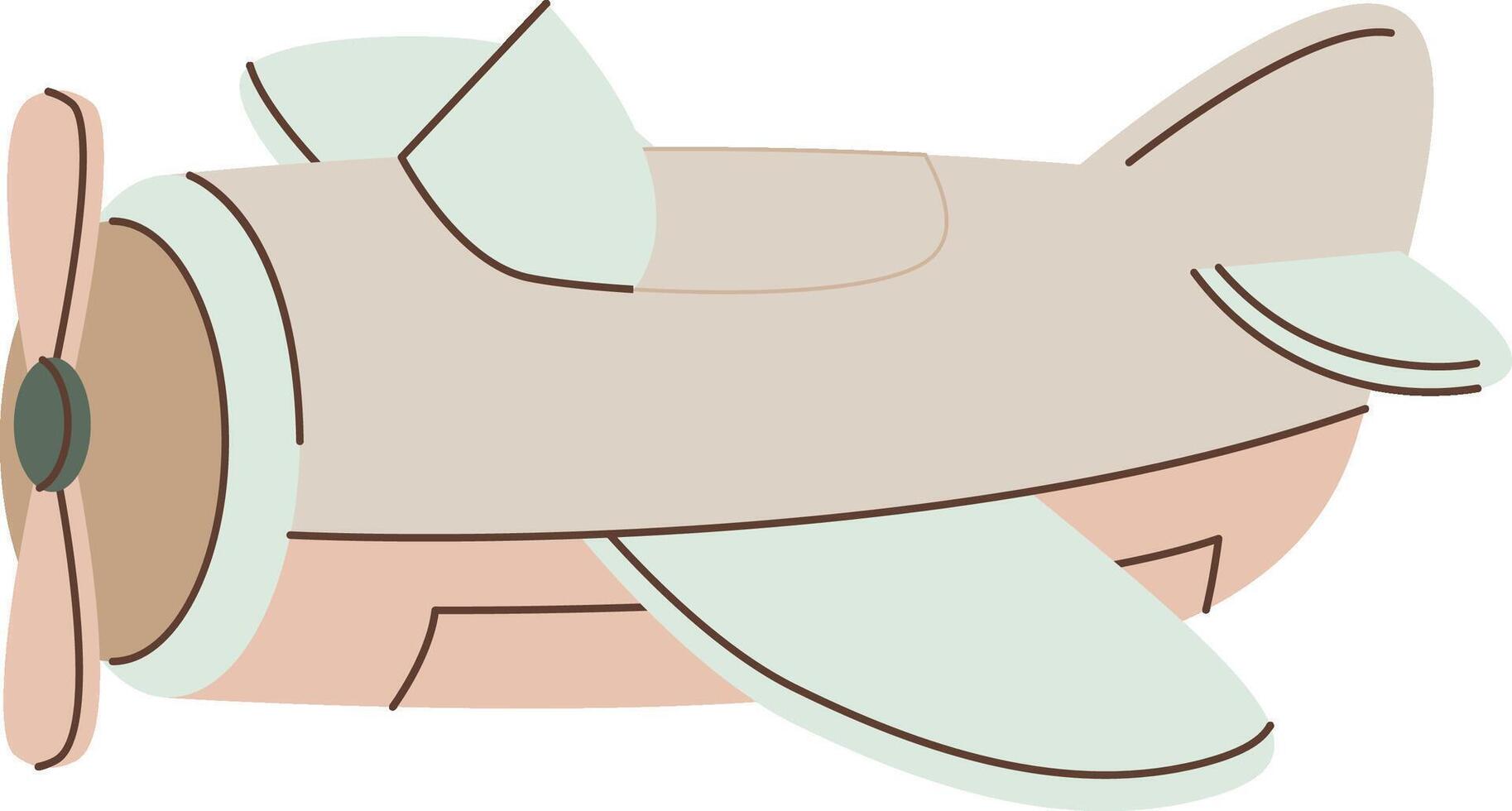 Retro Airplane Cartoon Design vector