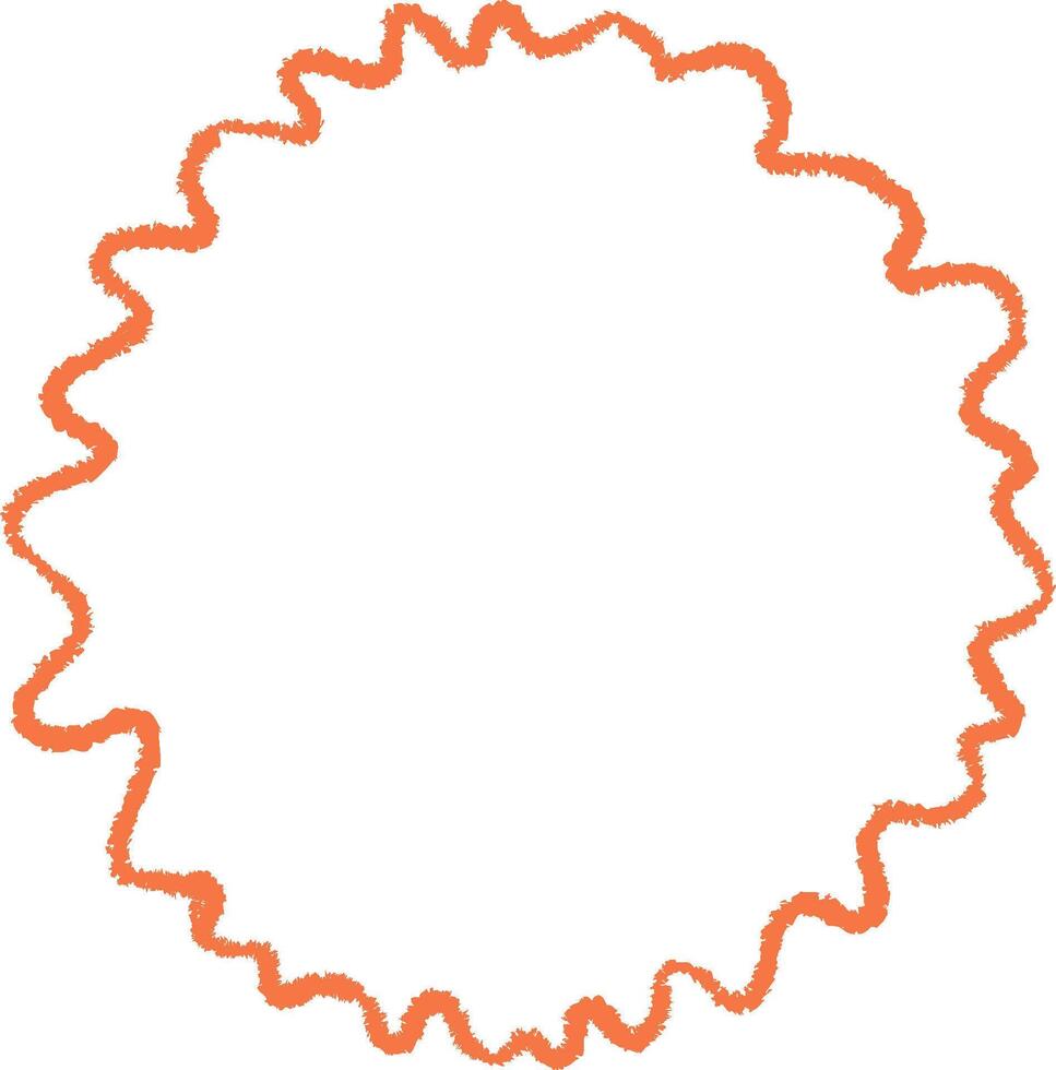Wavy Circle Frame Border vector