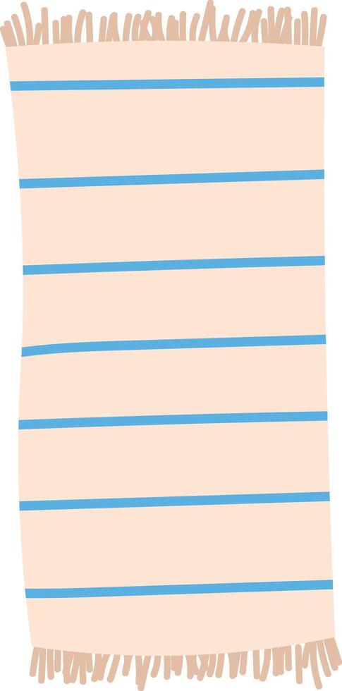 Striped Towel with Fringe vector