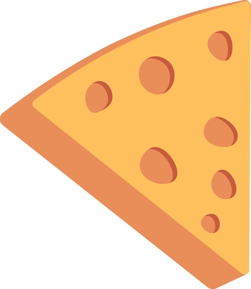 Cheese Slice with Holes vector