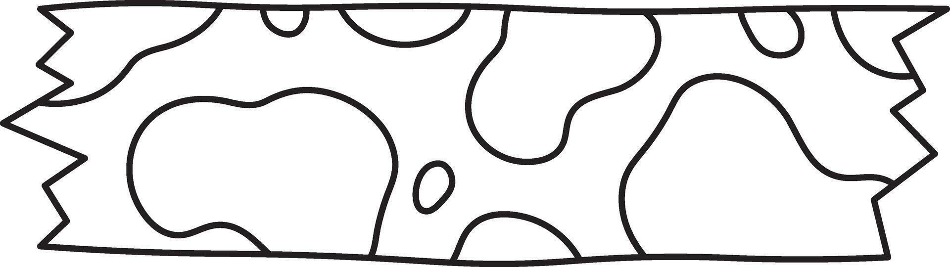 Cow Pattern Washi Tape Doodle vector