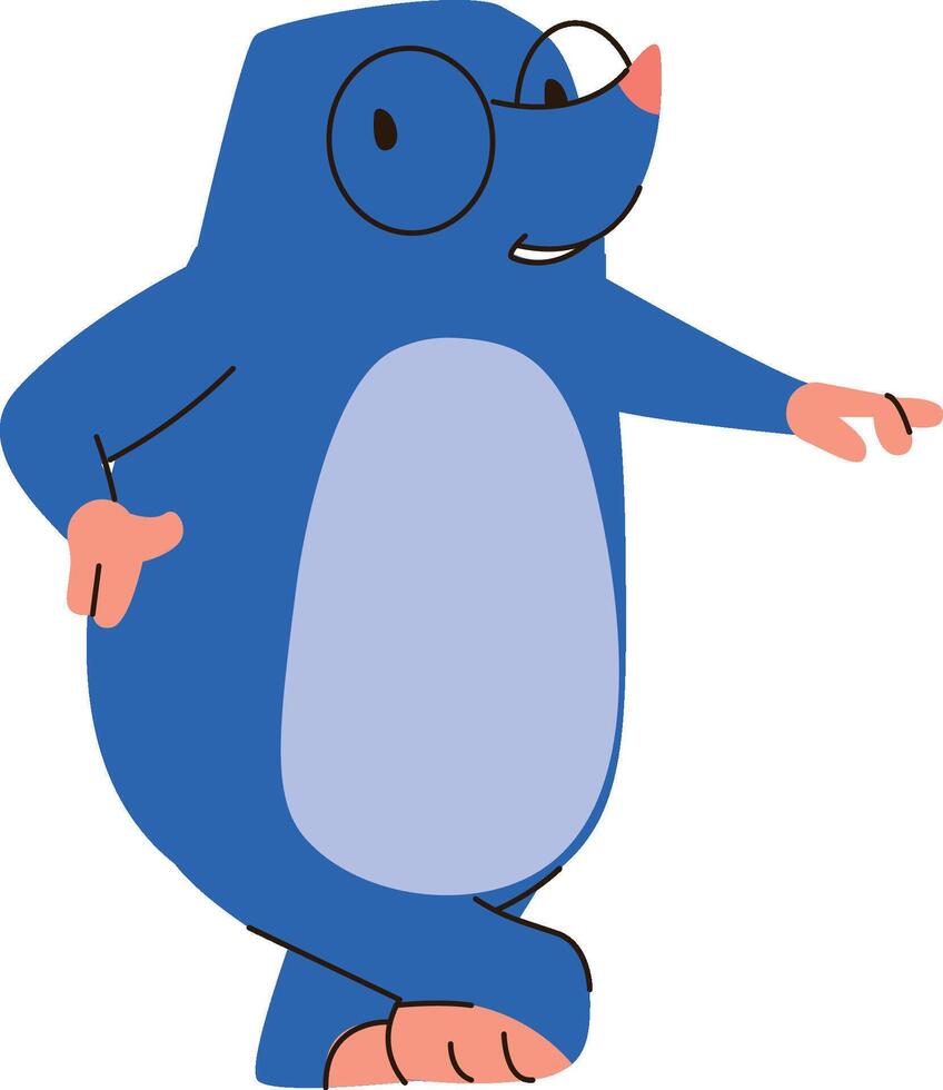 Friendly Mole Cartoon Character vector