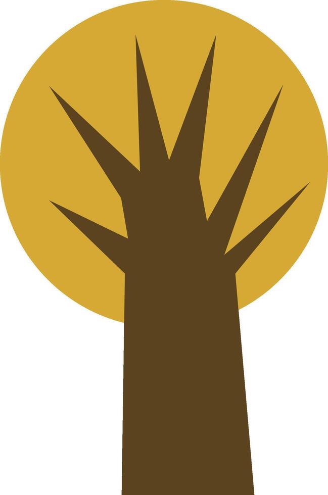 Autumn Tree Paper Cut Sign vector