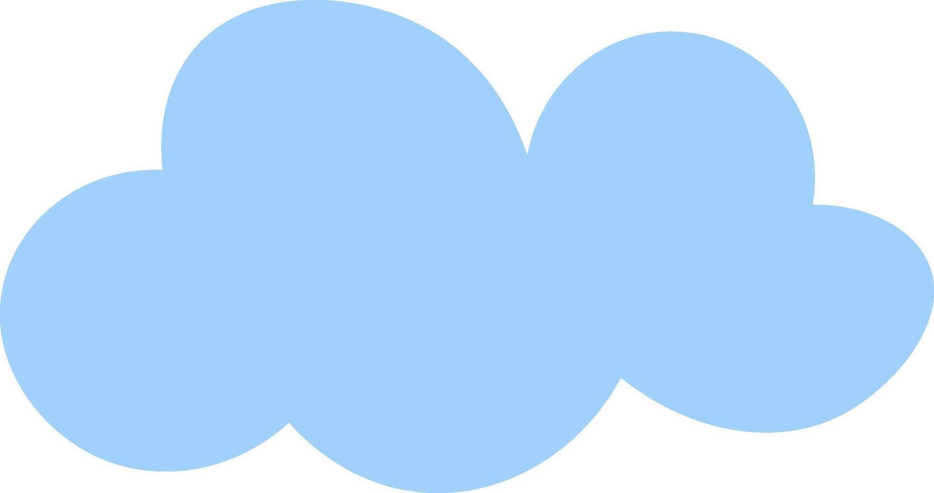 Simple Cloud Shape Design vector