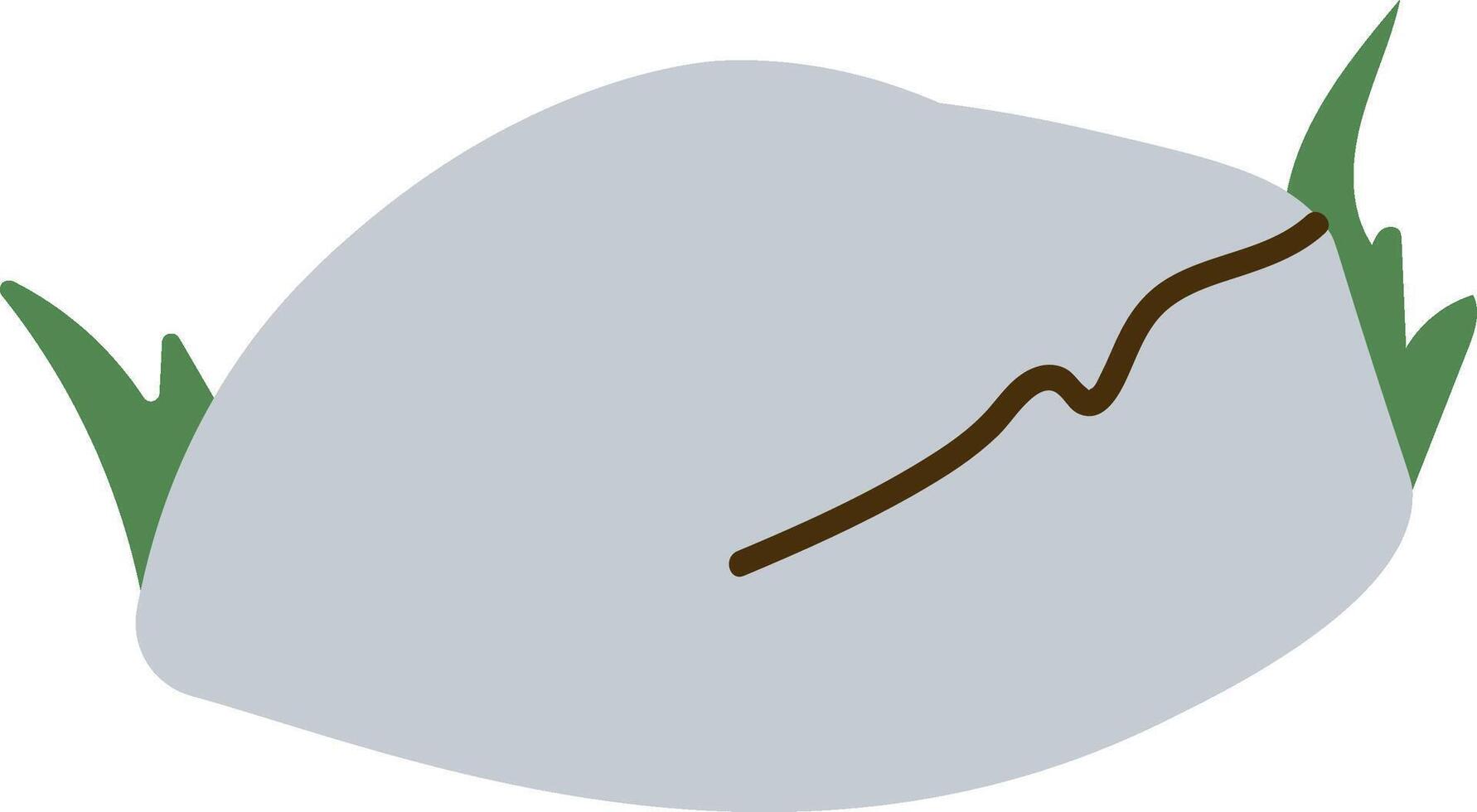 Simple Rock with Grass vector