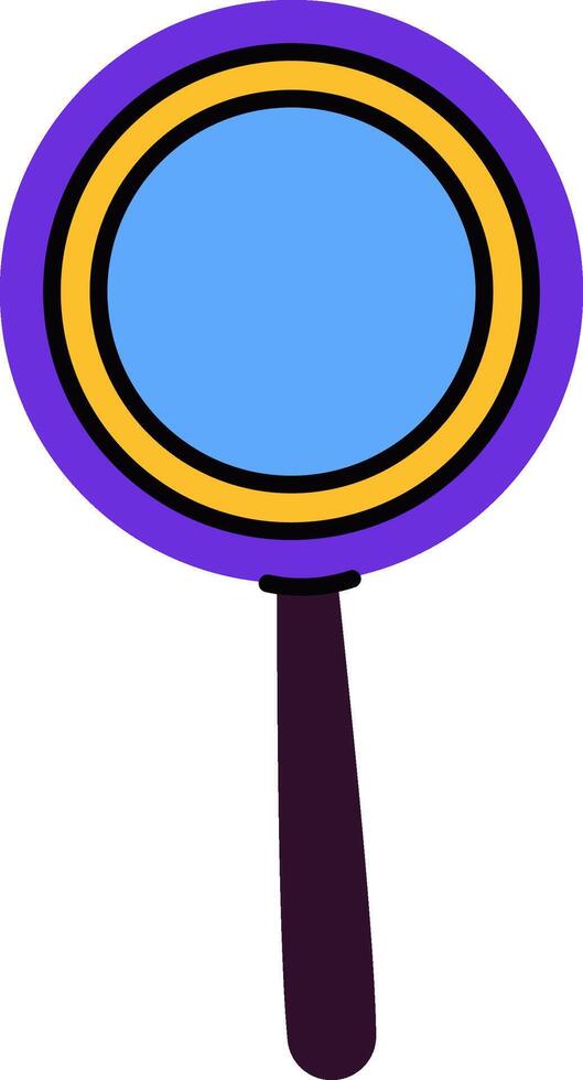 Magnifying Glass with Bold Outline vector