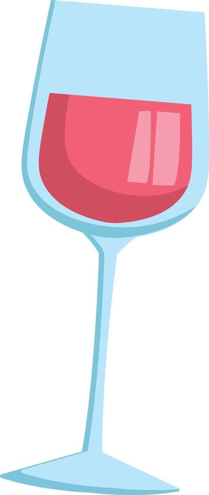 Wine Glass with Red Drink vector