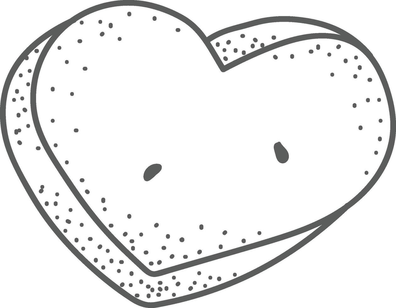 Heart Shaped Cookie Sketch vector