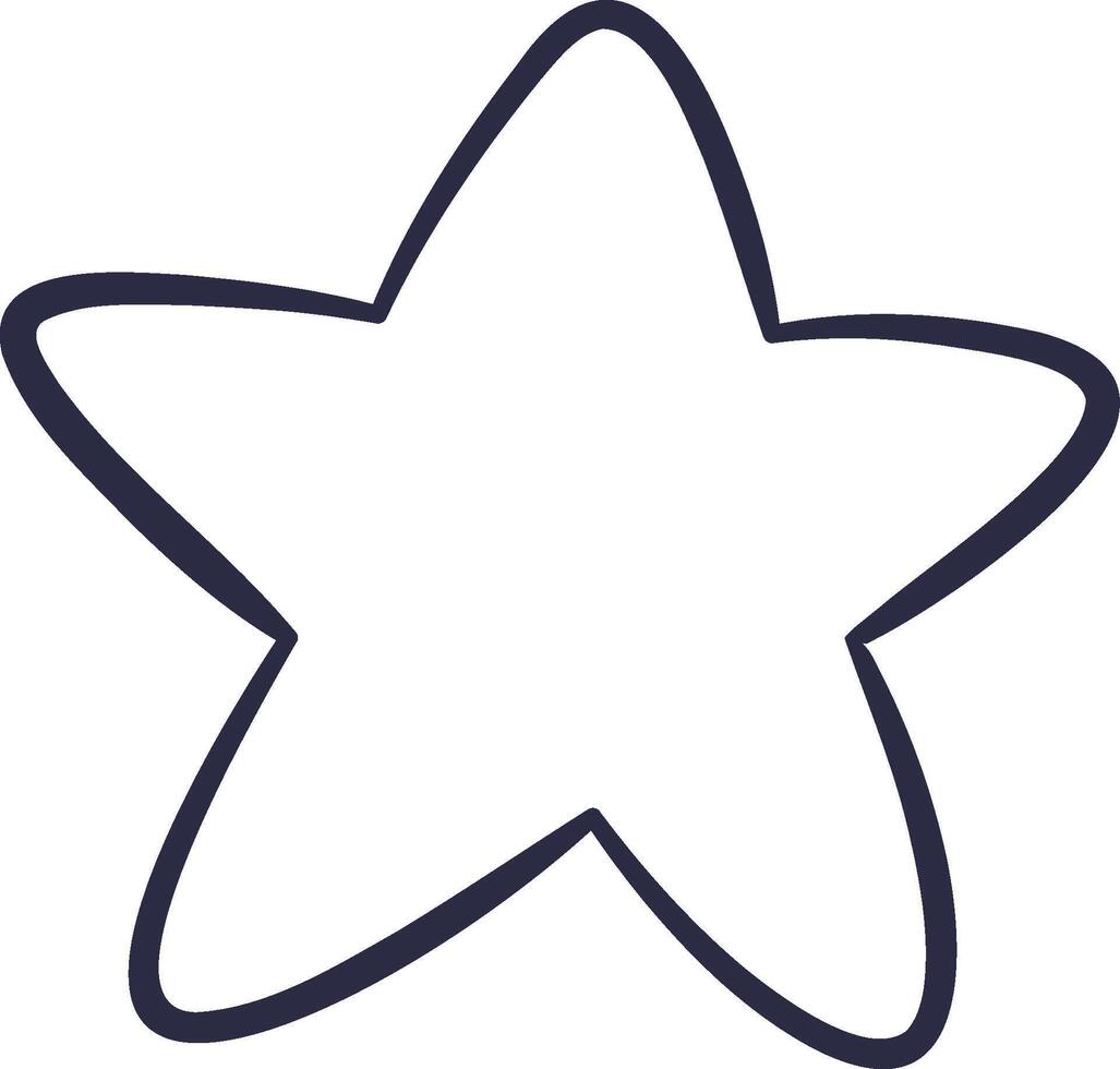 Hand-drawn Star Outline vector