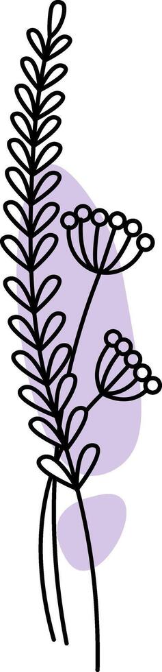 Floral Branch Line Art Botanical vector