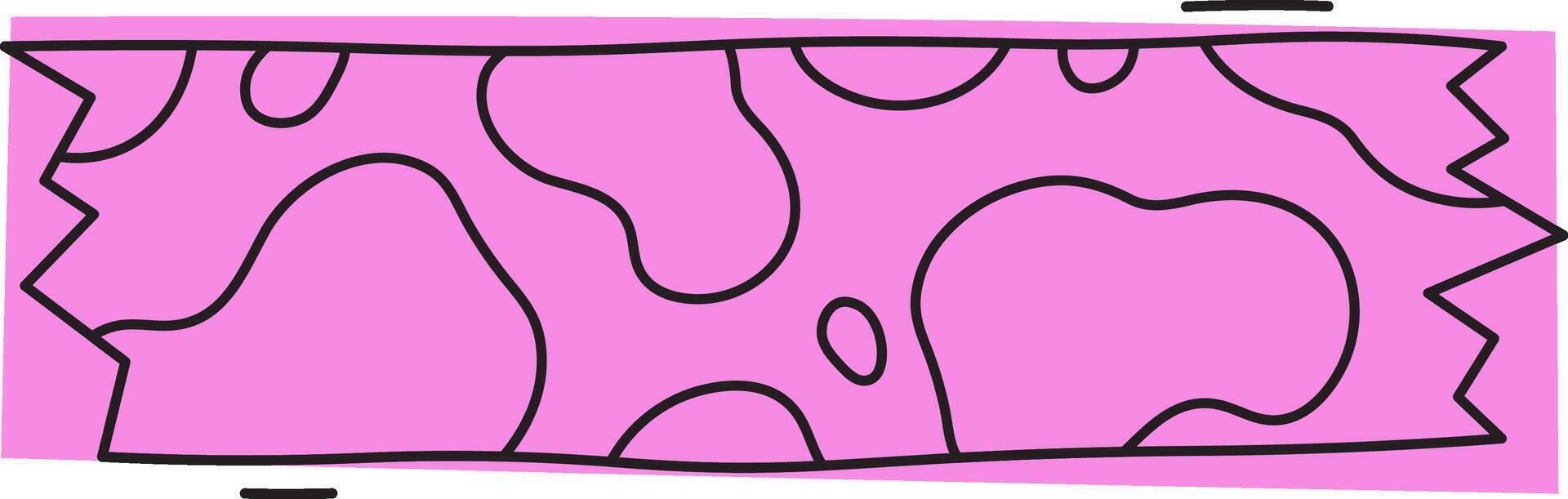 Abstract Washi Tape Doodle Element vector