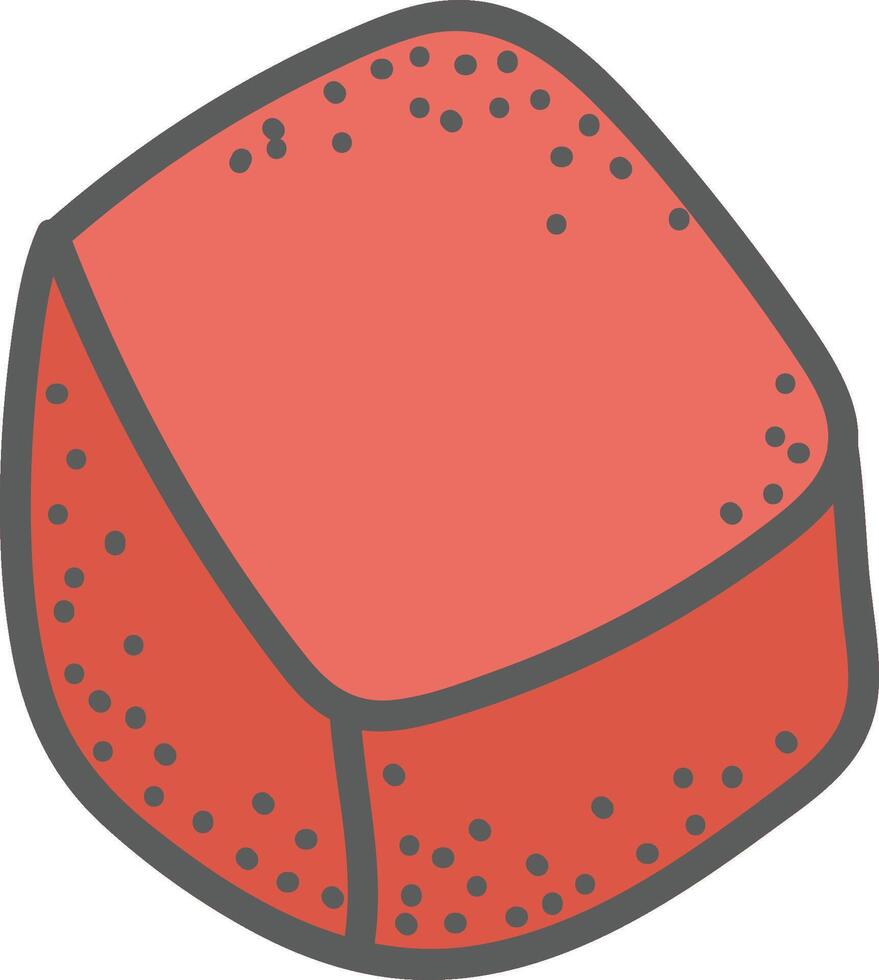 Watermelon Cube Slice vector