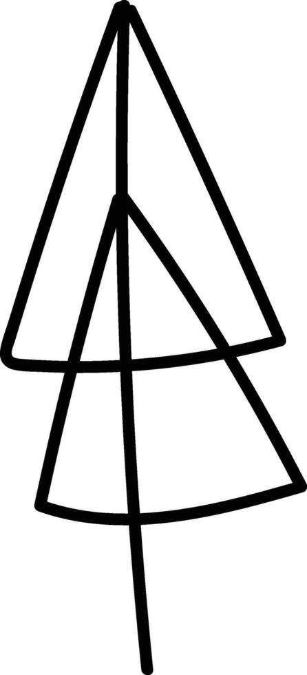Doodle Tree Line Art vector