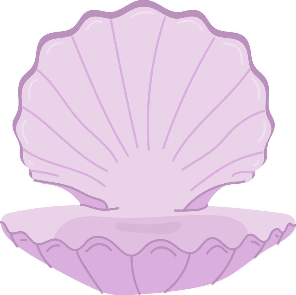 Seashell Outline Drawing Style vector