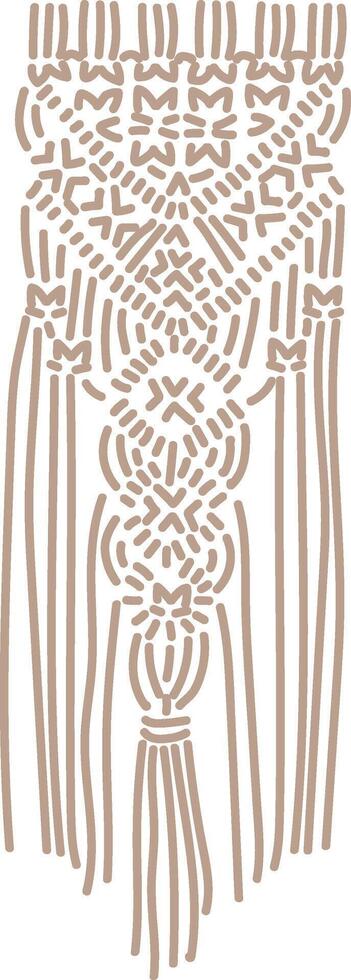 Macrame Wall Hanging Pattern vector