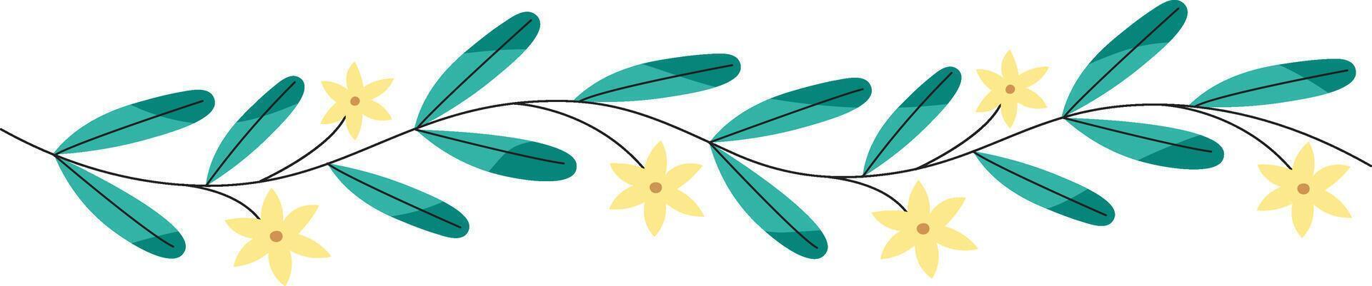 Floral Branch Border Natural vector