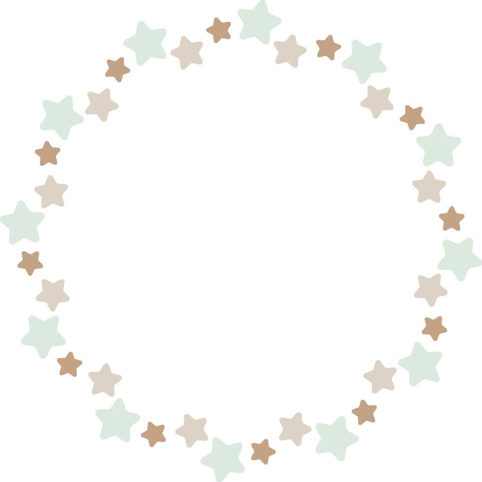 Starry Circle Frame Border vector