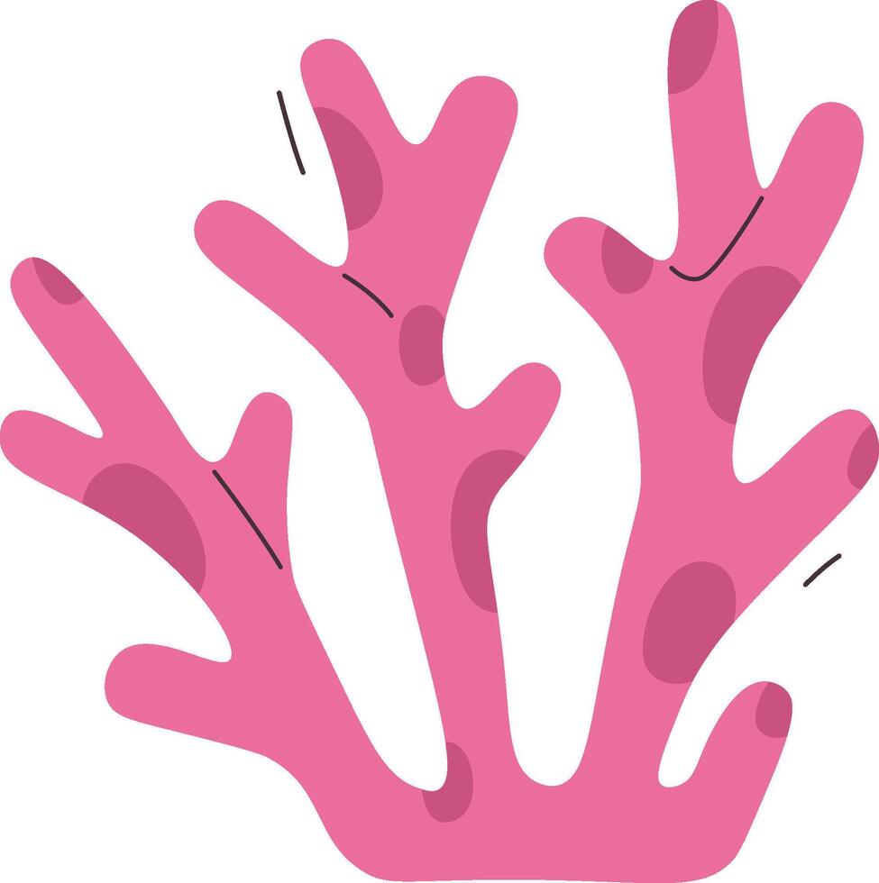 Abstract Coral with Organic Shapes vector