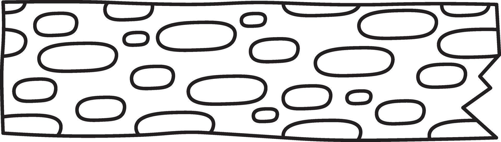 Abstract Tree Bark Pattern Washi Tape Doodle vector