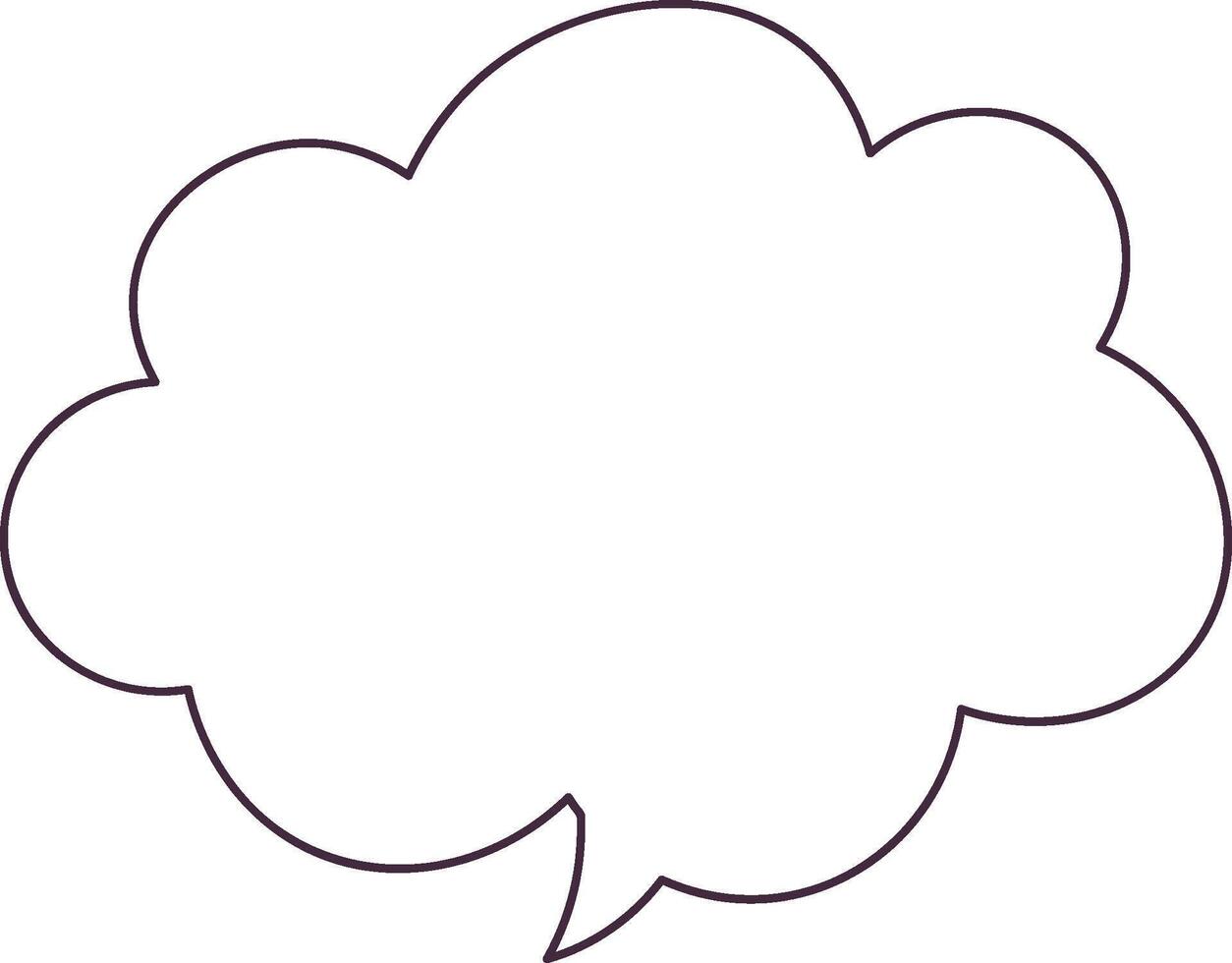 Blank Speech Bubble Outline vector