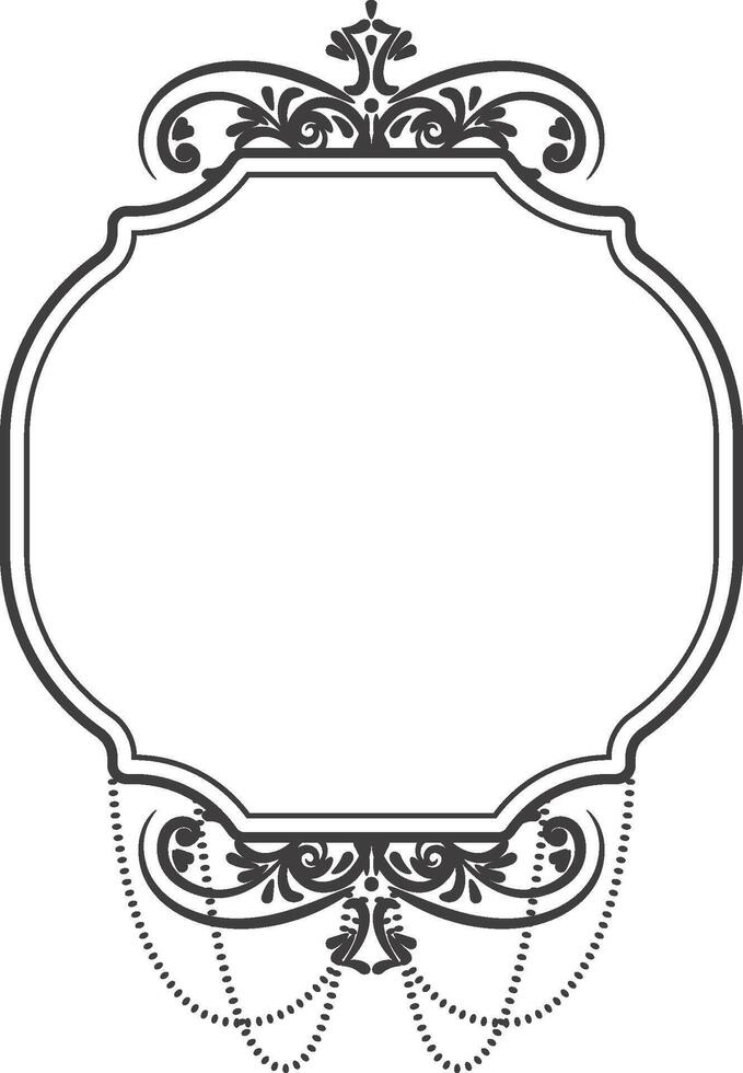 Vintage Ornate Frame Border Element vector