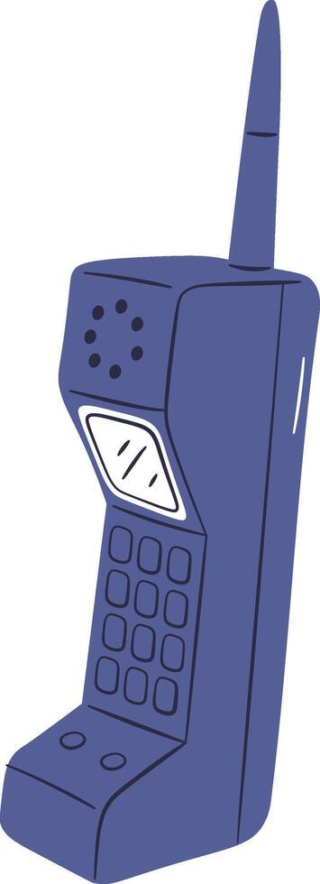 Retro Cell Phone Drawing vector