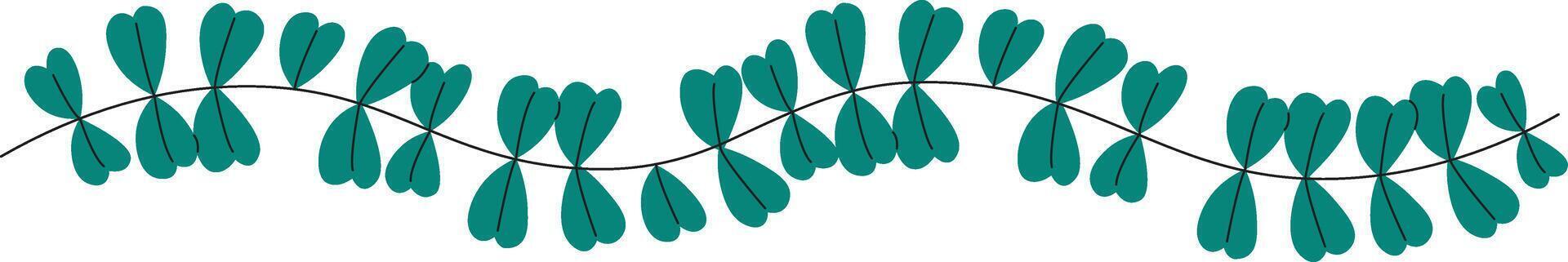 Leaf Garland Branch Border vector